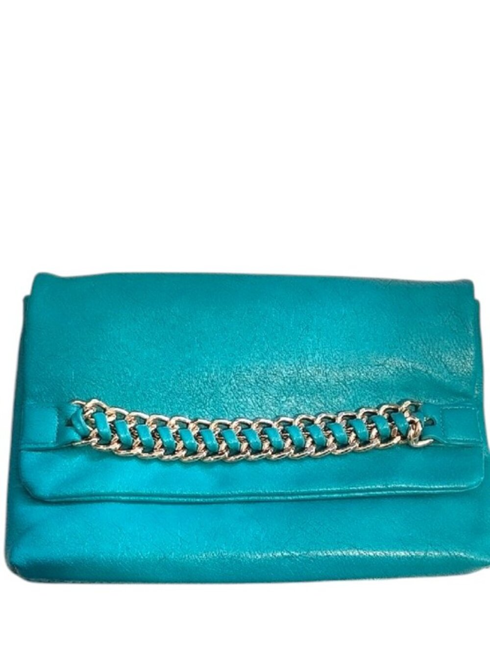 Charming Charlie Turquoise Chain-Detail Women’s Clutch - Crossbody